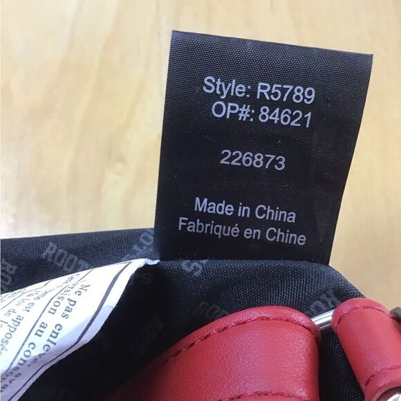 ROOTS embossed vegan leather little red purse crossbody bag travel day bag Class - Picture 10 of 15